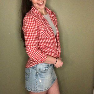 Old Navy Button Down Checkered Shirt